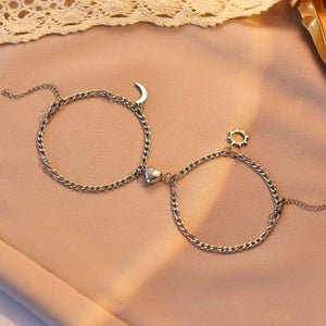 Coppia di bracciali in acciaio Liora con ciondolo